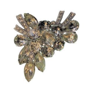 Eisenberg ICE Brooch Signed Vintage 1950s Rhinestone